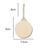 10PCS Wooden Tree Ornaments for Christmas Tree Hanging Craft DIY
