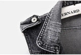 Black Denim Sleeveless Jacket Grunge Ripped Vest