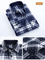 Woodsman Slim-fit Brushed Flannel Plaid Shirts 13 Colours