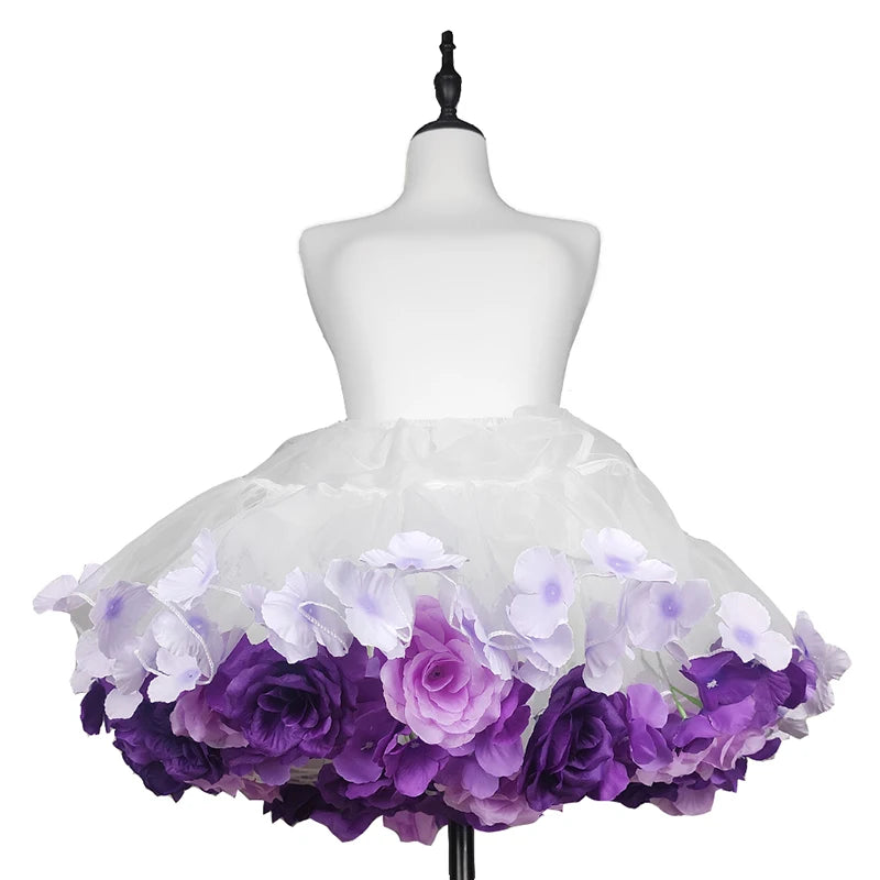 Handmade Flower Bomb Lolita Petticoat Skirt