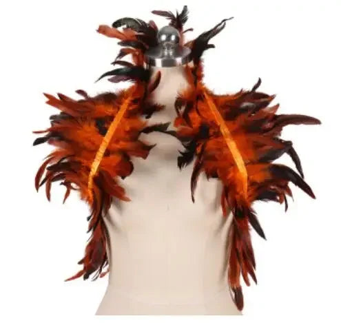Feather Shoulder Epaulettes Festival Rave Wear