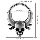 Surgical Steel Septum Ring Hoop Nose Rings Hinged Clicker Tragus Cartilage Ear Stud Piercing Jewellery