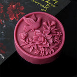 Round Peony Silicone Soap Moulds DIY Candle Resin Chocolate Ice Soap Making Tool