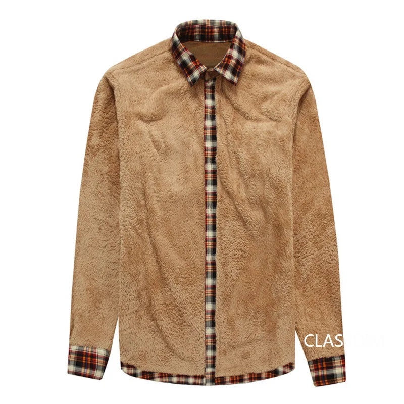 Woodsman Plaid Fleece Shirts Lightweight Jackets