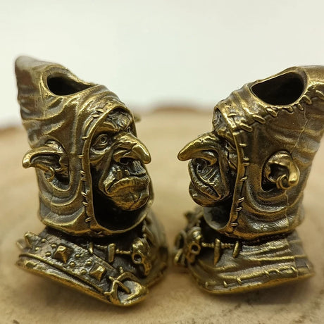 Goblin Brass Knife Paracord Bead Dreadlock Beard Bead