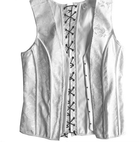 Men's Formal Boned Waistcoat Corset Vest Lace Up Burlesque Performance Stage Costume