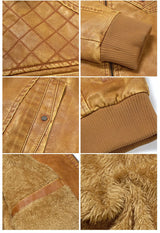 Woodsman PU Leather Jacket Cashmere Fleece Lined Hoodies