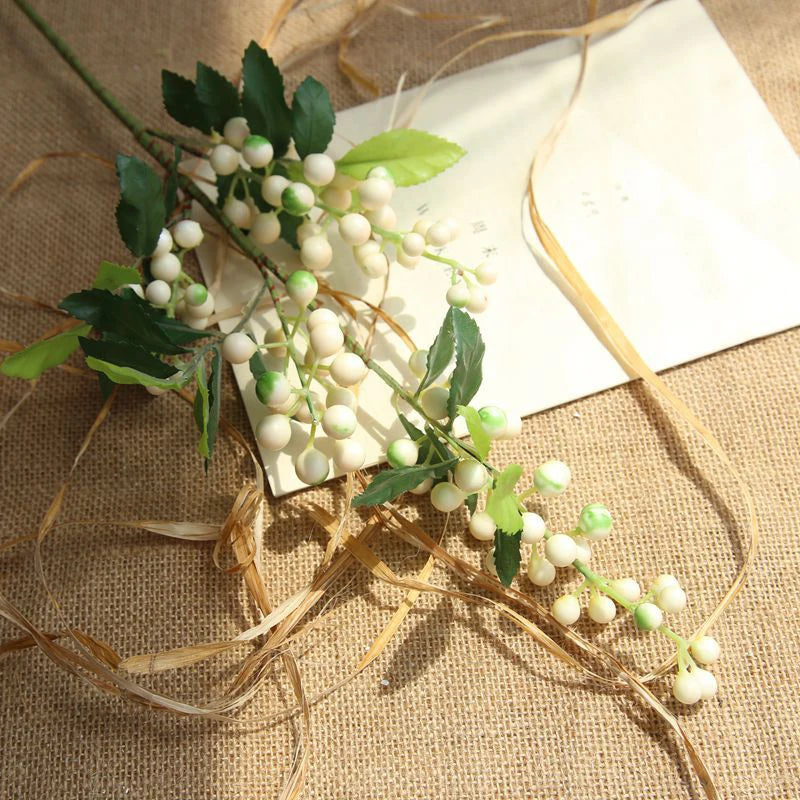 70CM Holly Branch Artificial Red Berries Christmas Ornaments DIY Xmas Decor