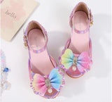 Party Shoes for Girls Glittery Butterfly Mary Jane Sandals Purple Gold Pink Blue