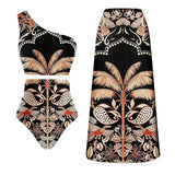 Island Graphic Summer Swimsuits Cover Up Pants Skirts Swimwear