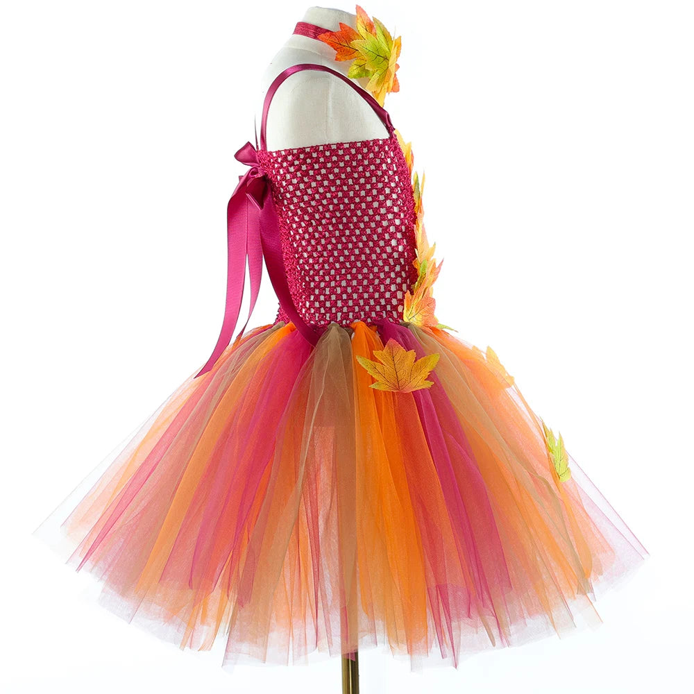 Fall Fairy Costume Forest Woodland Autumn Fairy Tutu Dress Up Maple Leaves