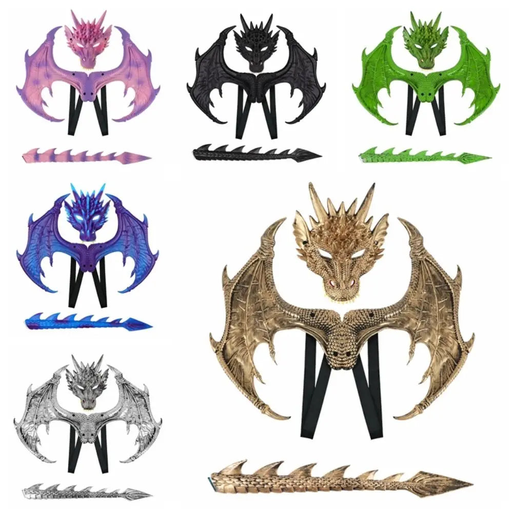 Dragon Costume Kids Cosplay Sets - Wings, Tail, Mask