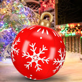 60cm Outdoor Christmas Inflatable Baubles PVC Giant Xmas Balls Decorations Toy Ball