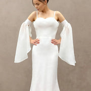 Long Tulle Detachable Sleeves