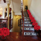 Artificial Christmas Red Poinsettia Flower Bouquets