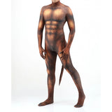 Animal Cosplay Carnival Costume Adults Bodysuit Unisex with Paws and Tail