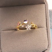 Sweet and Dainty Colourful Zircon Rings Gift Idea