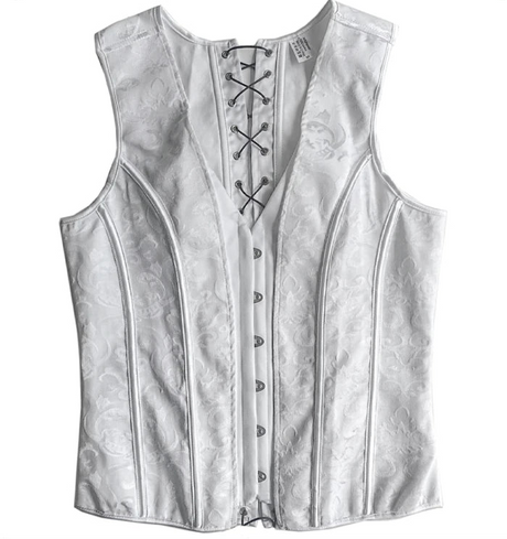 Men's Formal Boned Waistcoat Corset Vest Lace Up Burlesque Performance Stage Costume