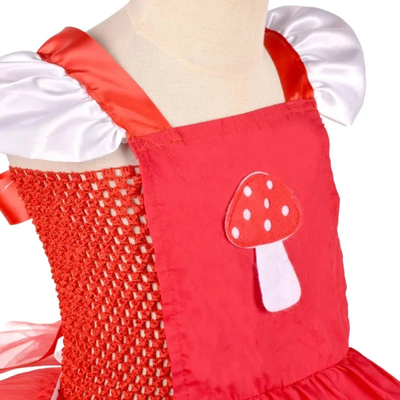 Girls Mushroom Dress Cosplay Costume Set