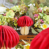 Mushroom Honeycomb Hanging Ornaments Woodland Mushroom Paper Decoration
