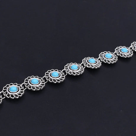 Kazakh Forehead Chain Silver Tassel Headband