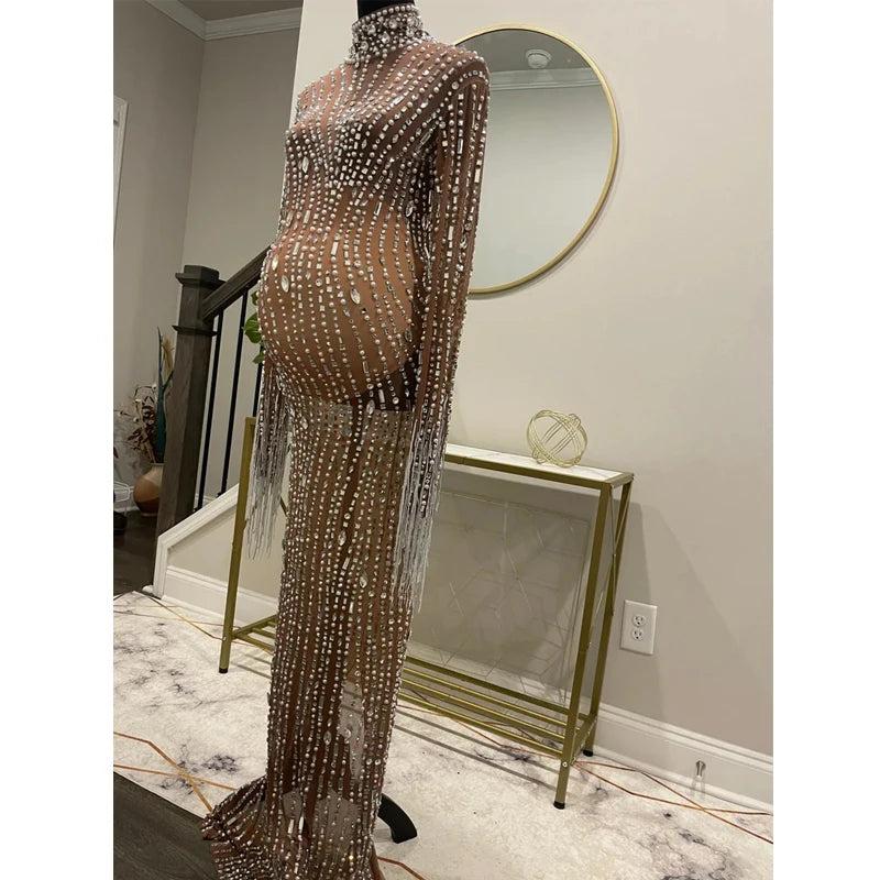 Dazzling Maternity Dress for Pregnancy Photo Shoot Gown