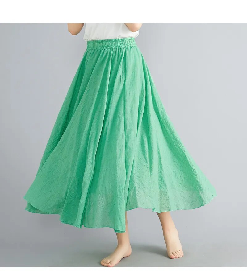 Linen Cotton Maxi Skirts New Colours