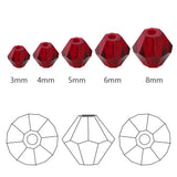 3/4/6mm Rainbow Austria Bicone Crystal Beads AB Colour Faceted Glass Beads for DIY Jewellery Making