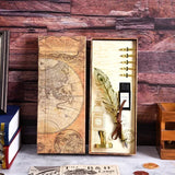 Golden Feather Quill Pens Set Dip Fountain Pens Ink Stationery Writing Gift Box Sets