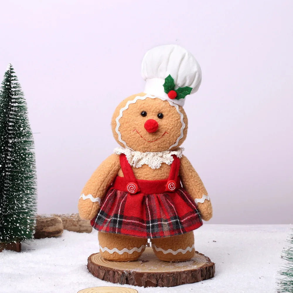 30cm Gingerbread Man and Woman Dolls Christmas Plushies