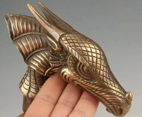 Copper Dragon Head Walking Stick Handle
