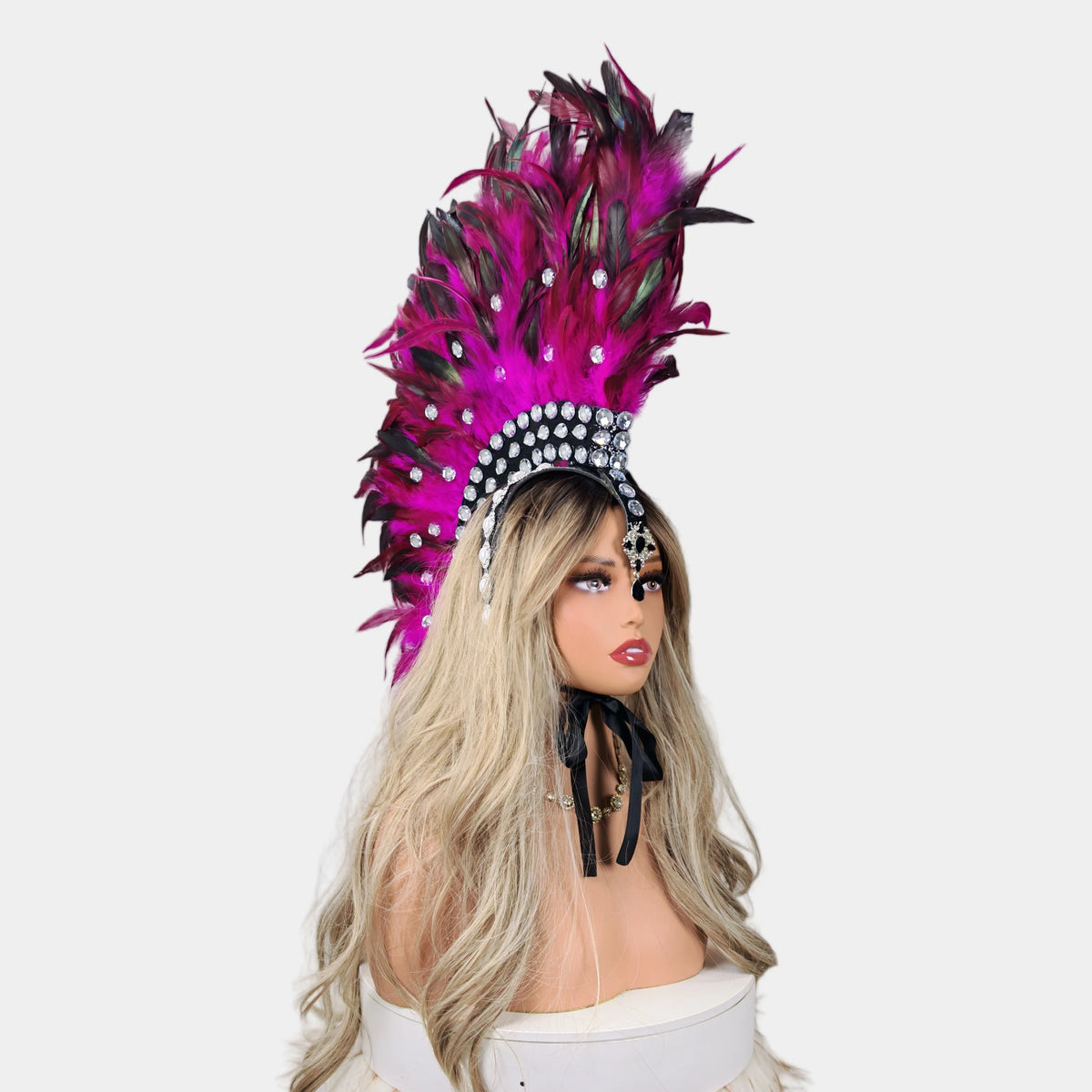 Handcrafted Feather Mohawk Headdresses Carnival Party Costumes