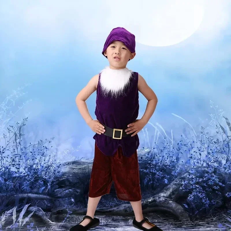 Children Snow White Seven Dwarfs Costume Children Christmas Halloween Book Week Costumes Kids Cosplay Performance Costume