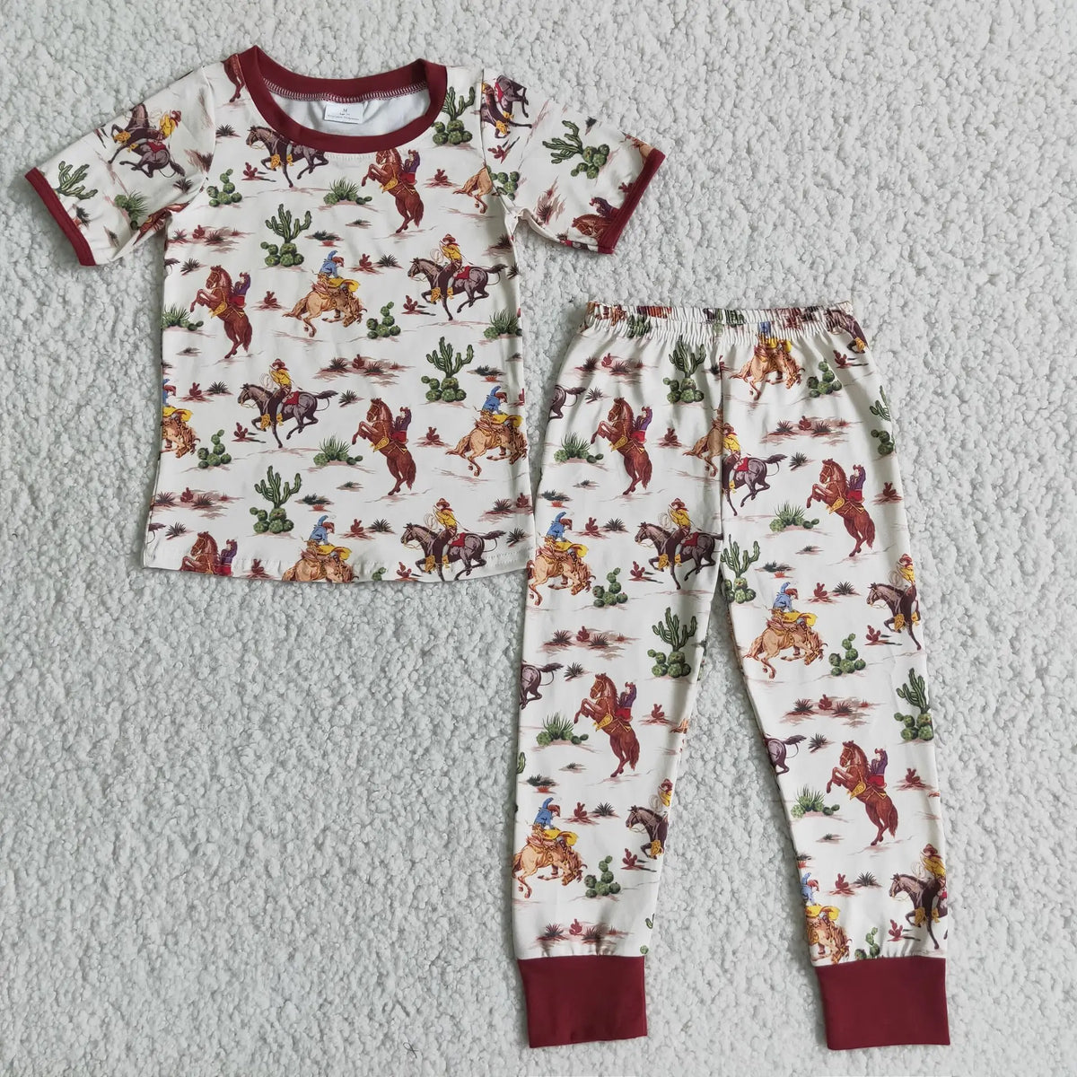 Retro Western Rodeo Horse Children Pyjamas