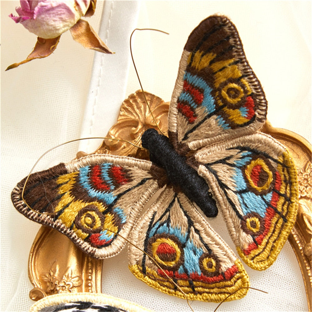 Beginner Butterfly Embroidery Kits With Hoop DIY Brooch Embroidery Kit