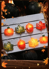 1.5/3m Halloween LED Pumpkin Nut Maple Leaf String Lights Party Decoration