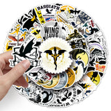 50pcs Fourth Wing Fantasy Novel Stickers