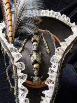 Pirate Hats Vintage Skull Feather Triangle Hats Halloween CosPlay Pirate Top Hat