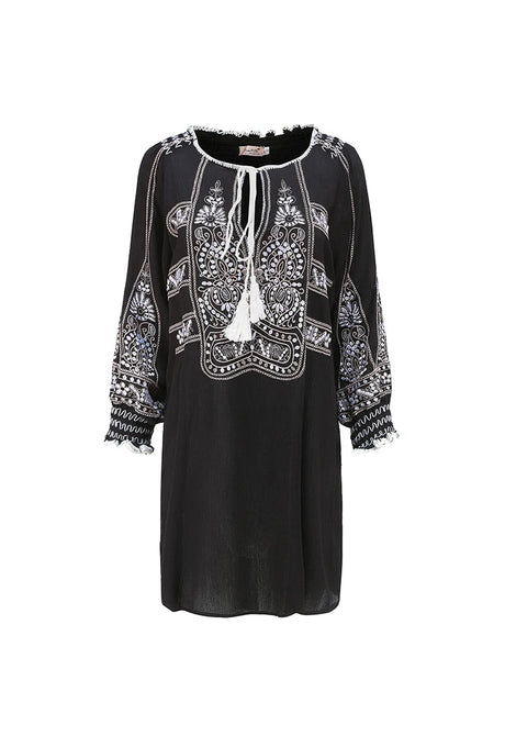 Mirai's Embroidered Boho Dress