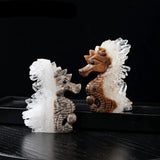 Seahorse Figurine Natural Healing Crystal Stone Clear Quartz Cluster