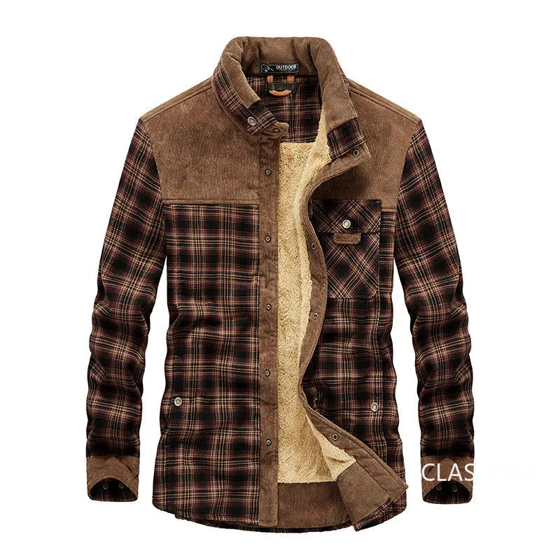 Woodsman Plaid Shirts Lightweight Fleece Jackets