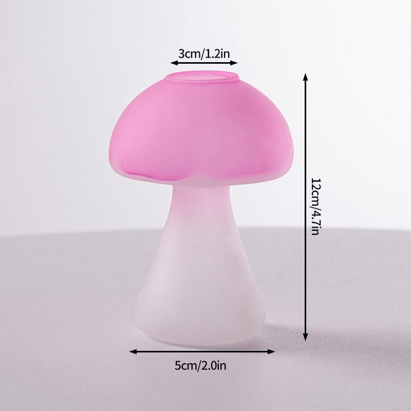 Mushroom Glass Vase Plant Hydroponic Terrarium Vase