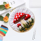 DIY Wool Felting Red Mushrooms Embroidery Kit Needle Wool Crafts