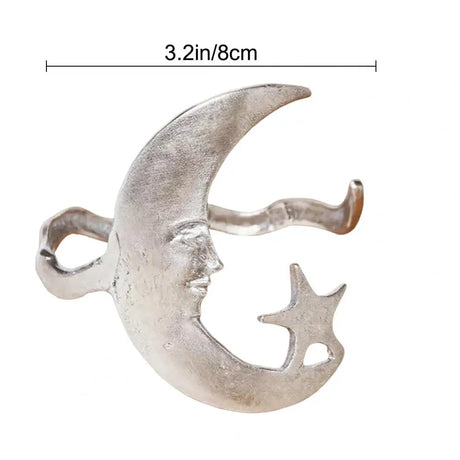 Golden Moon Star Arm Cuff Bracelet Bangle
