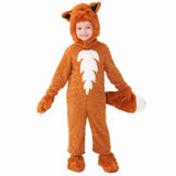 Child Kids 2-12Y Fleece Furry Lion King and Fox Costume Rompers Set Cosplay Halloween Fancy Dress