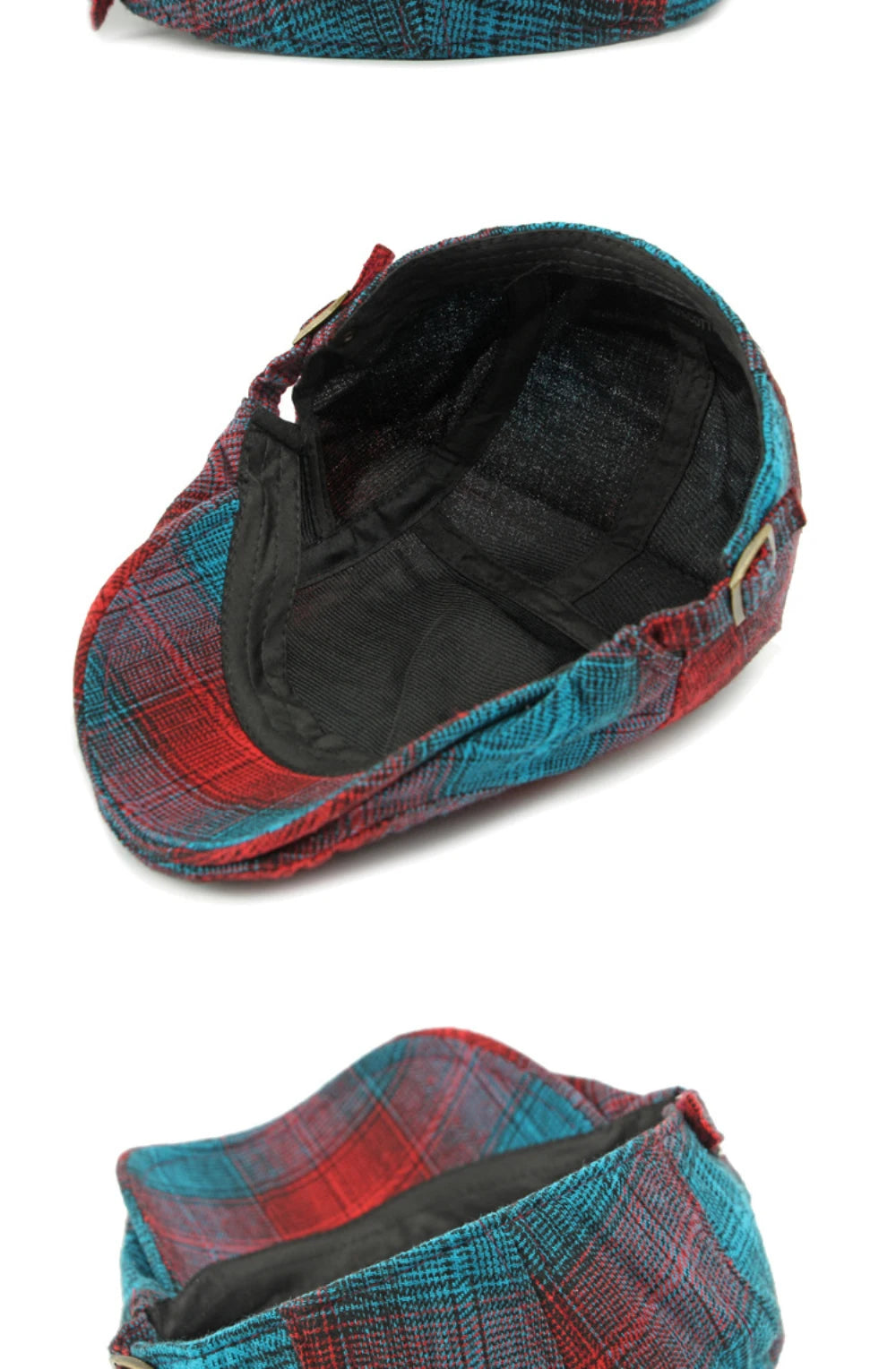 Bright Plaid Ivy Beret Caps