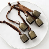 6PCS Iron Christmas Bell Pendant Crisp Sound Pinecone Bell Wind Chimes
