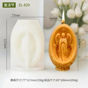 3D Easter Rabbit Relief Egg Silicone Mould Resin Candle Soap Plaster DIY Crafts