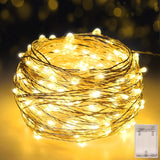 1m-30m Copper Wire LED String Light 8 Colours Fairy Lights Battery Powered