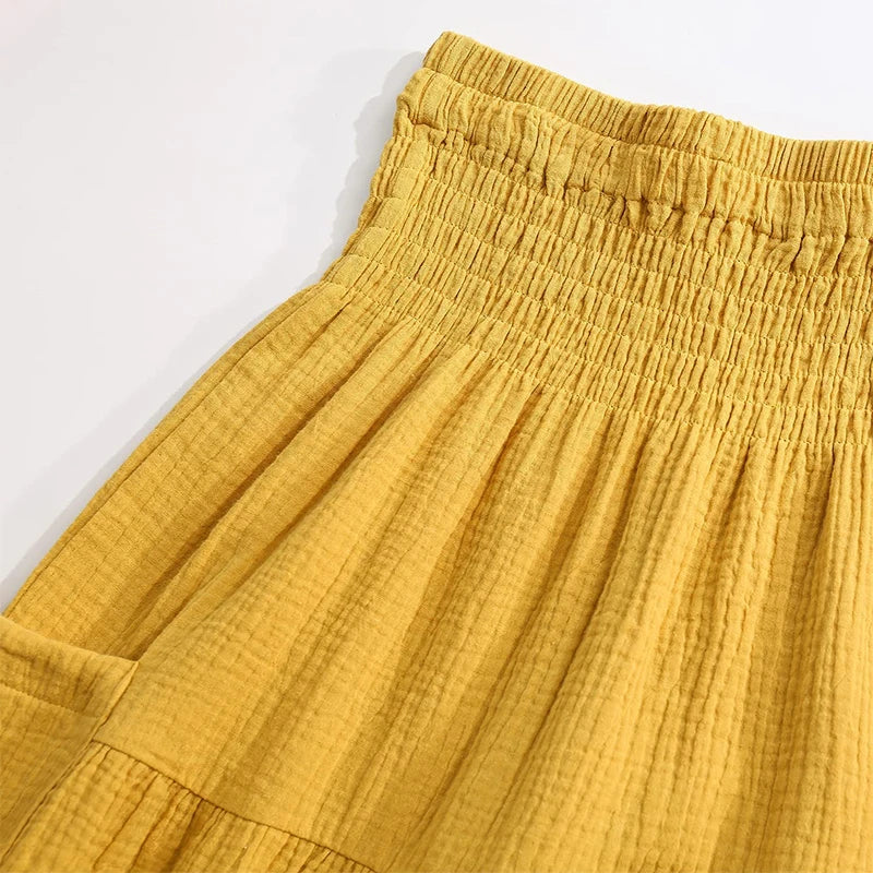 Flower's Cotton Maxi Skirt